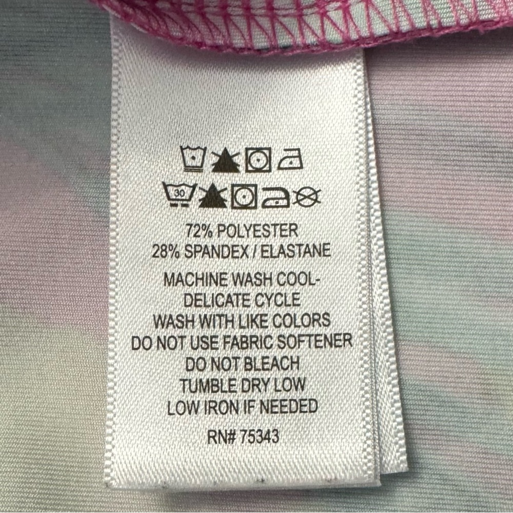 Tommy Bahama Golf Women’s Pink Green Tropical Floral Quarter Zip Top Large - Picture 8 of 8